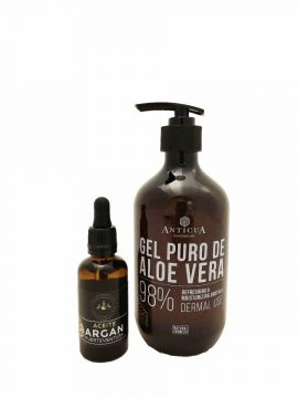 Aloe Vera Gel and Argan Oil
