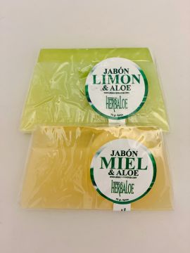 Pack de Jabones de Aloe con: Limón, Miel 75gr