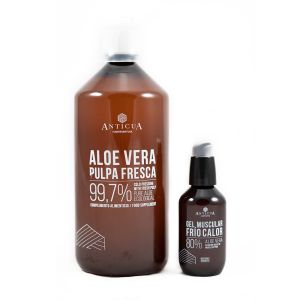 Gel muscular 200ml  + Zumo de Aloe Vera de 1 Litro 99,7% puro
