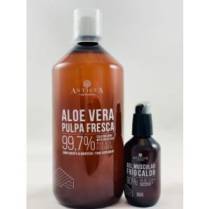 Eco Cultivated Aloe Vera Juice 1000 Ml + Heat-Cold Gel 200ml 